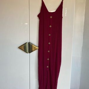 Express maroon jersey dress size medium